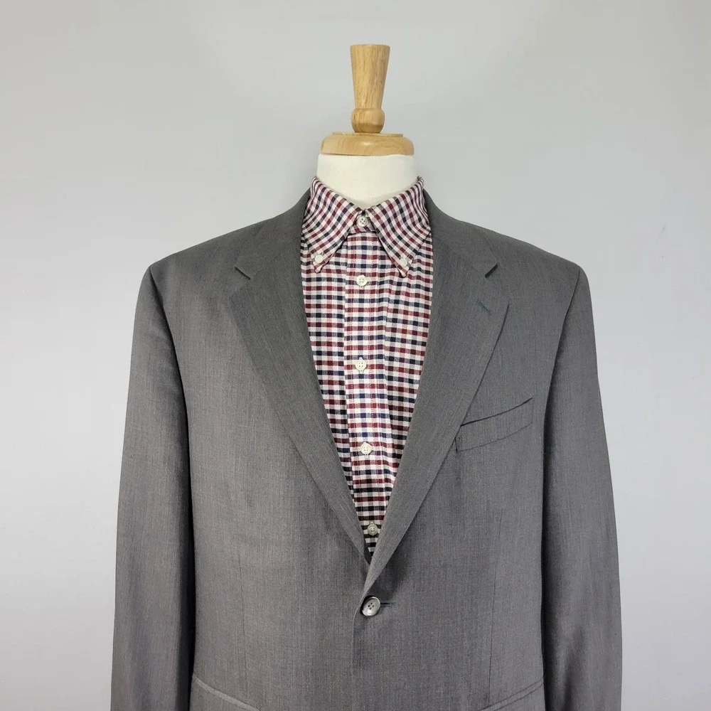 J.F Ferrar Men's Sport Coat Blazer‎ Two Button Heather Gray Wool Size 44L